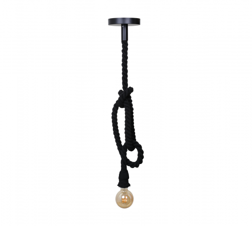 PENDENTE MARINA ROPE 180 PRETO 1XE27