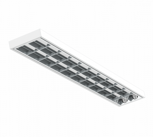LUM. ALTO RENDIMENTO C/ 10 ALETAS T8 2X20W (40W) 6500K AUTOVOLT 1245x180x45mm SOB ACO BRANCA - Linha ECO