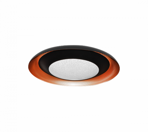 PLAFON CONSTELATTIO LED 495X90 25W 3000/4000/6000K PRETO+DOURADOR AUTOVOLT