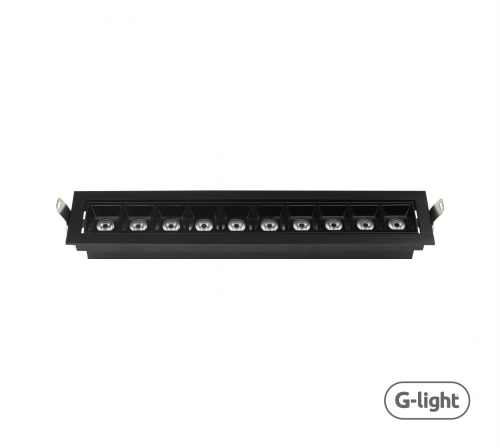 DOWNLIGHT LINEAR LED 20W 3000K DIRECIONAVEL FULL SPECTRUM EMBUTIR PRETO AUTOVOLT