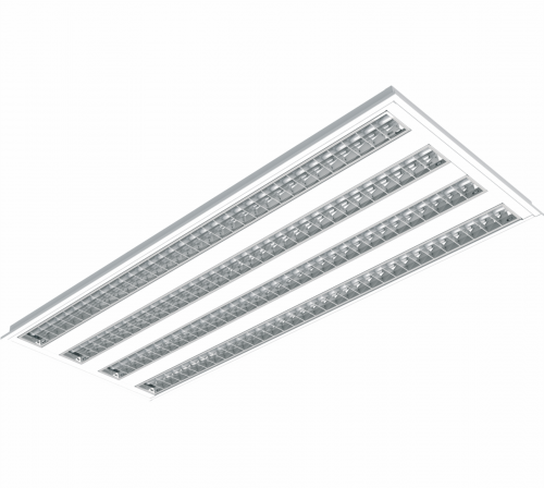 Luminária de Alto Rendimento T5 4x28/54W de embutir