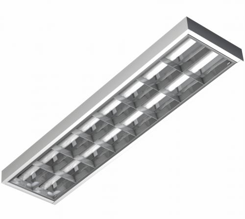 Luminária de Alto Rendimento T8 2x32/36/40W de sobrepor 
