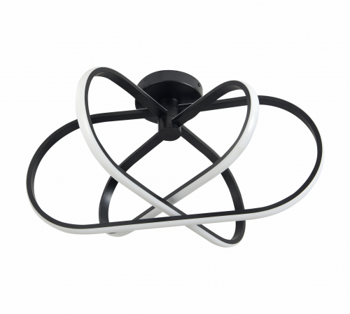 PLAFON LED ENLACE 40W 555X315 PRETO 3000/4000/6000K AUTOVOLT