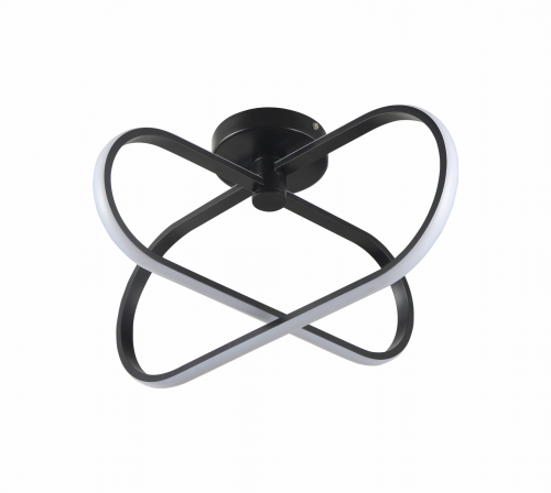 PLAFON LED ENLACE 24W 510X265 PRETO 3000/4000/6000K AUTOVOLT