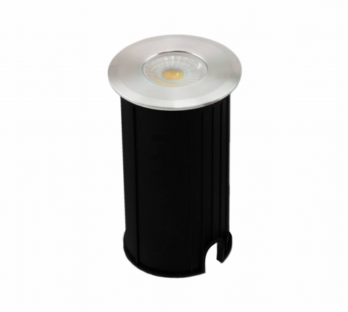 SPOT EMBUTIDO DE SOLO LED REDONDO 3W 30° 3000K CROMADO AUTOVOLT