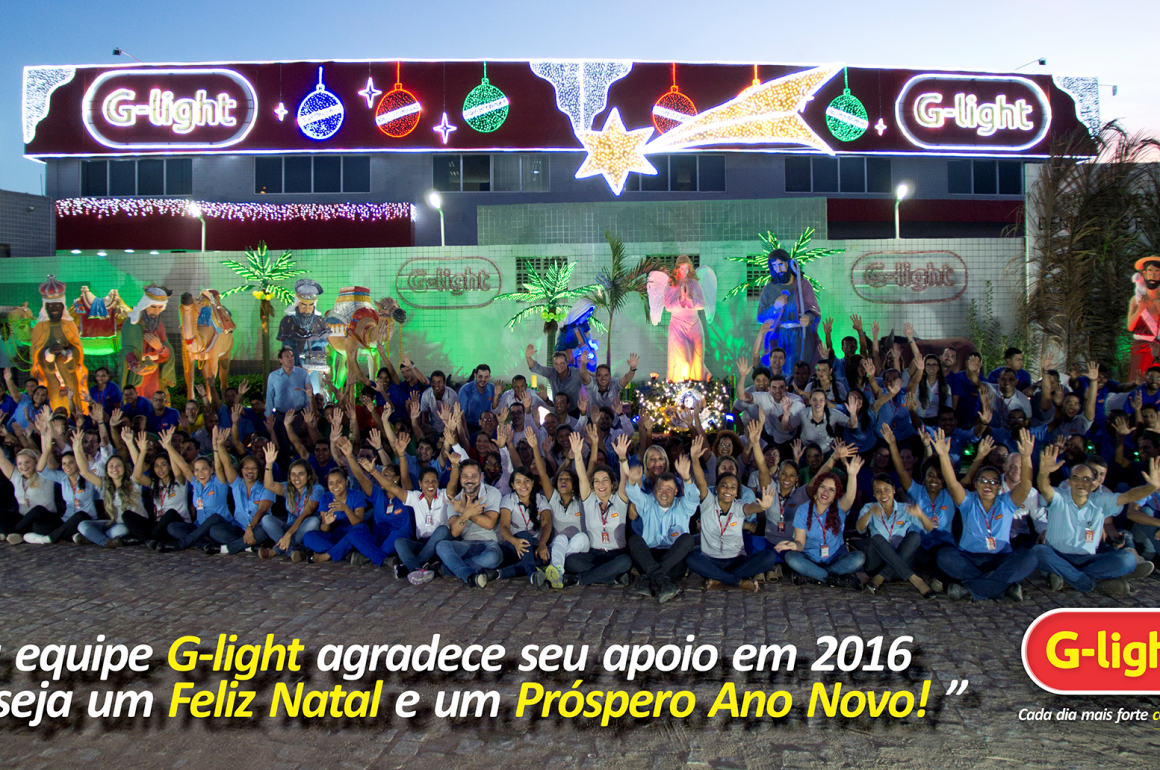 Equipe G-light deseja um Feliz Natal e Próspero Ano Novo.