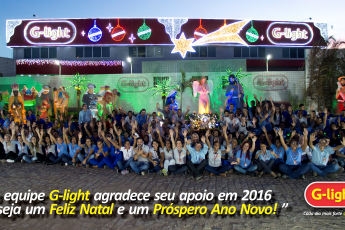 Equipe G-light deseja um Feliz Natal e Próspero Ano Novo.