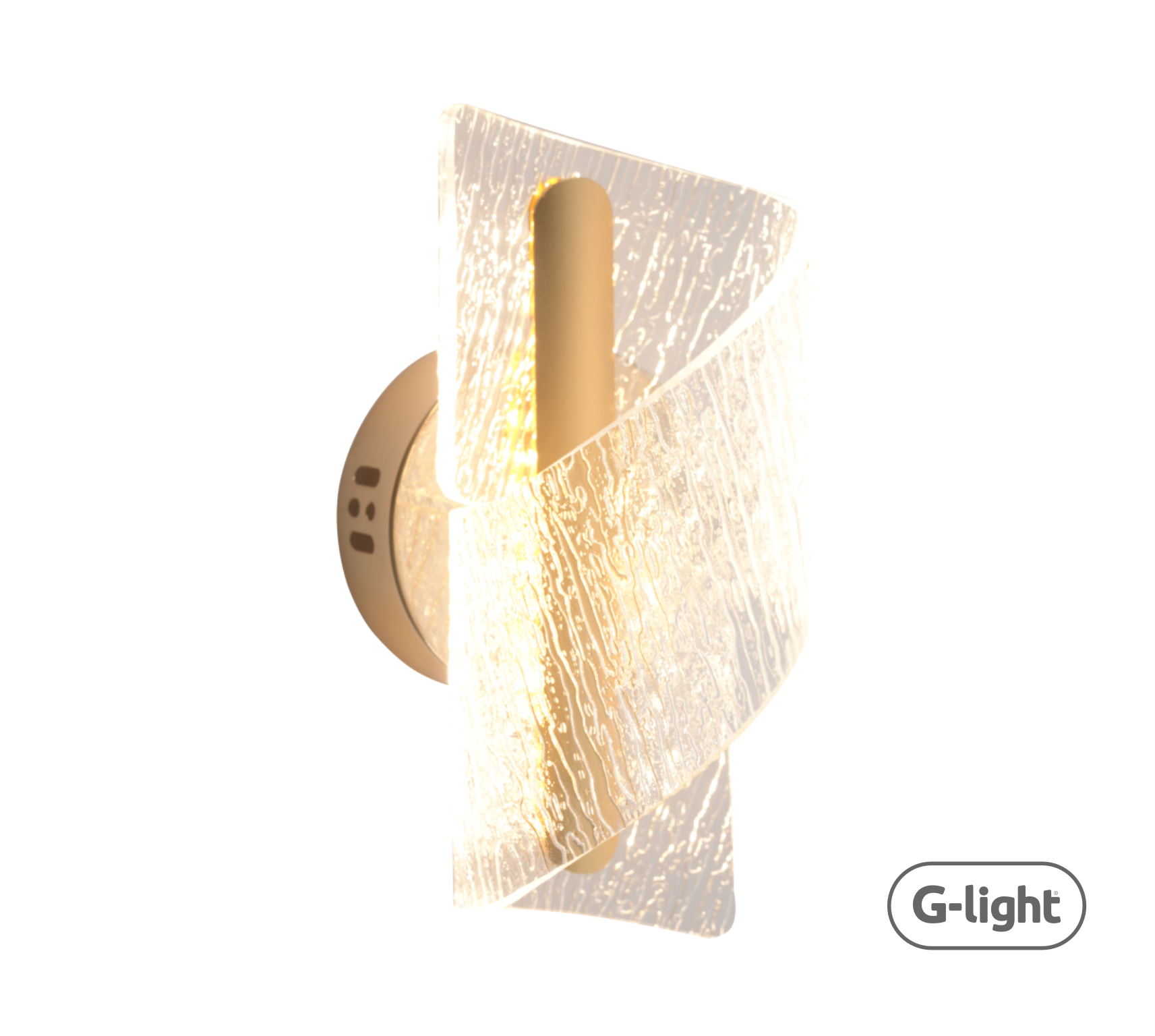 ARANDELA GLACIA LED 6W 3000/6000/4000K DOURADA AUTOVOLT