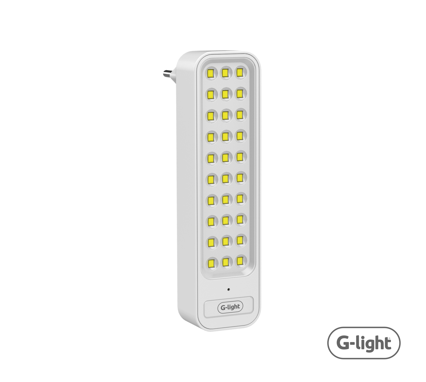 LUM. EMERGENCIA SLIM 30 LEDS 1W 6500K BATERIA LITIO C/ PLUG AUTOVOLT