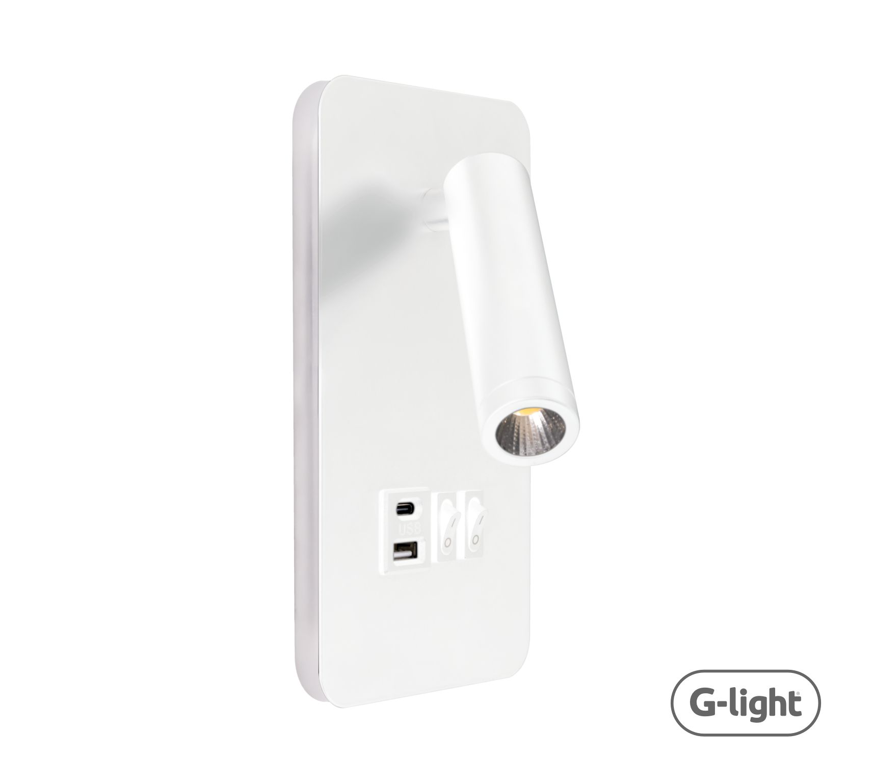 ARANDELA KLEIN BRANCA LED 13W 3000K C/ ENTRADA USB-A E USB-C AUTOVOLT