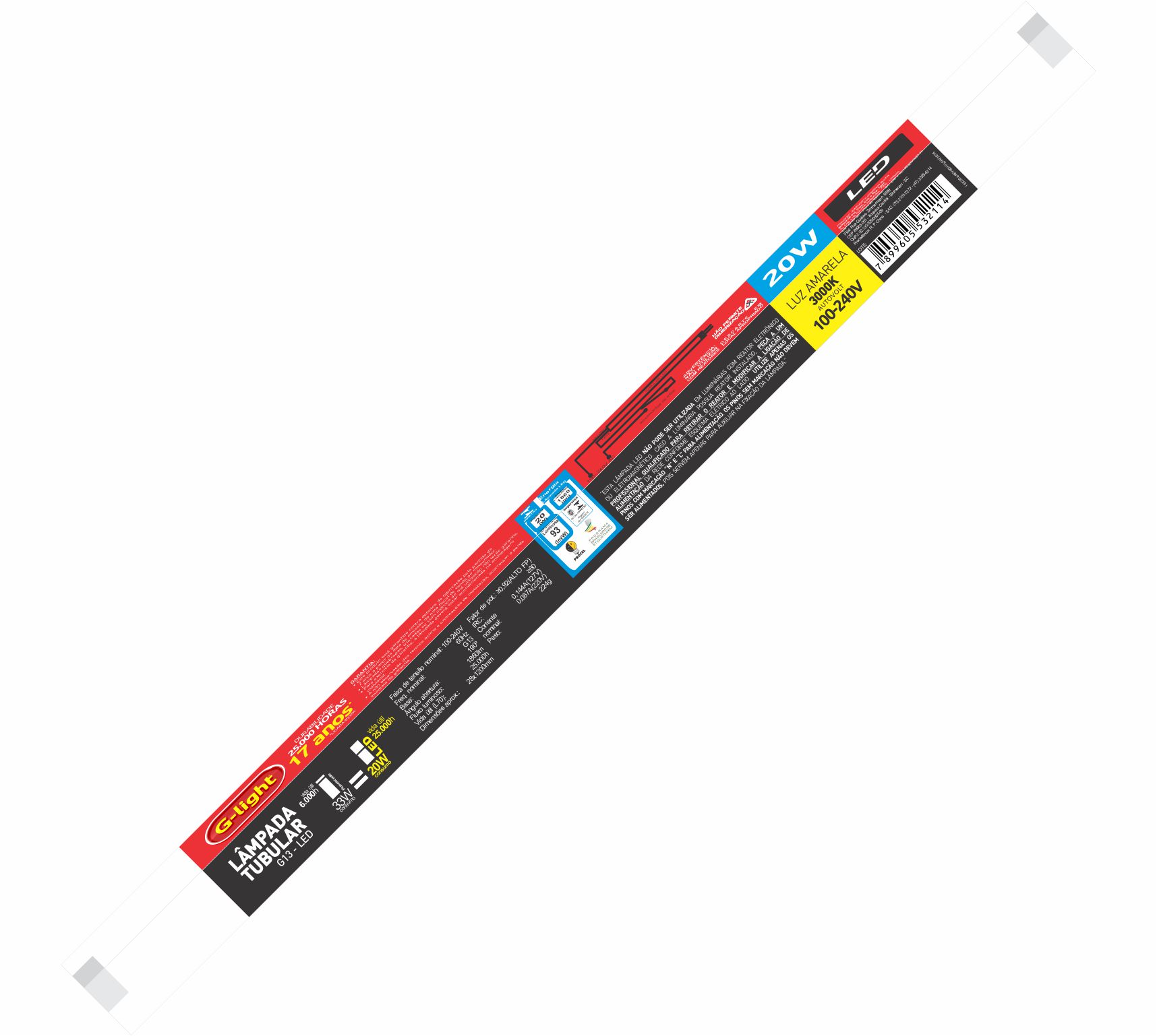  T8-LED-G13-20-190-30-3C
