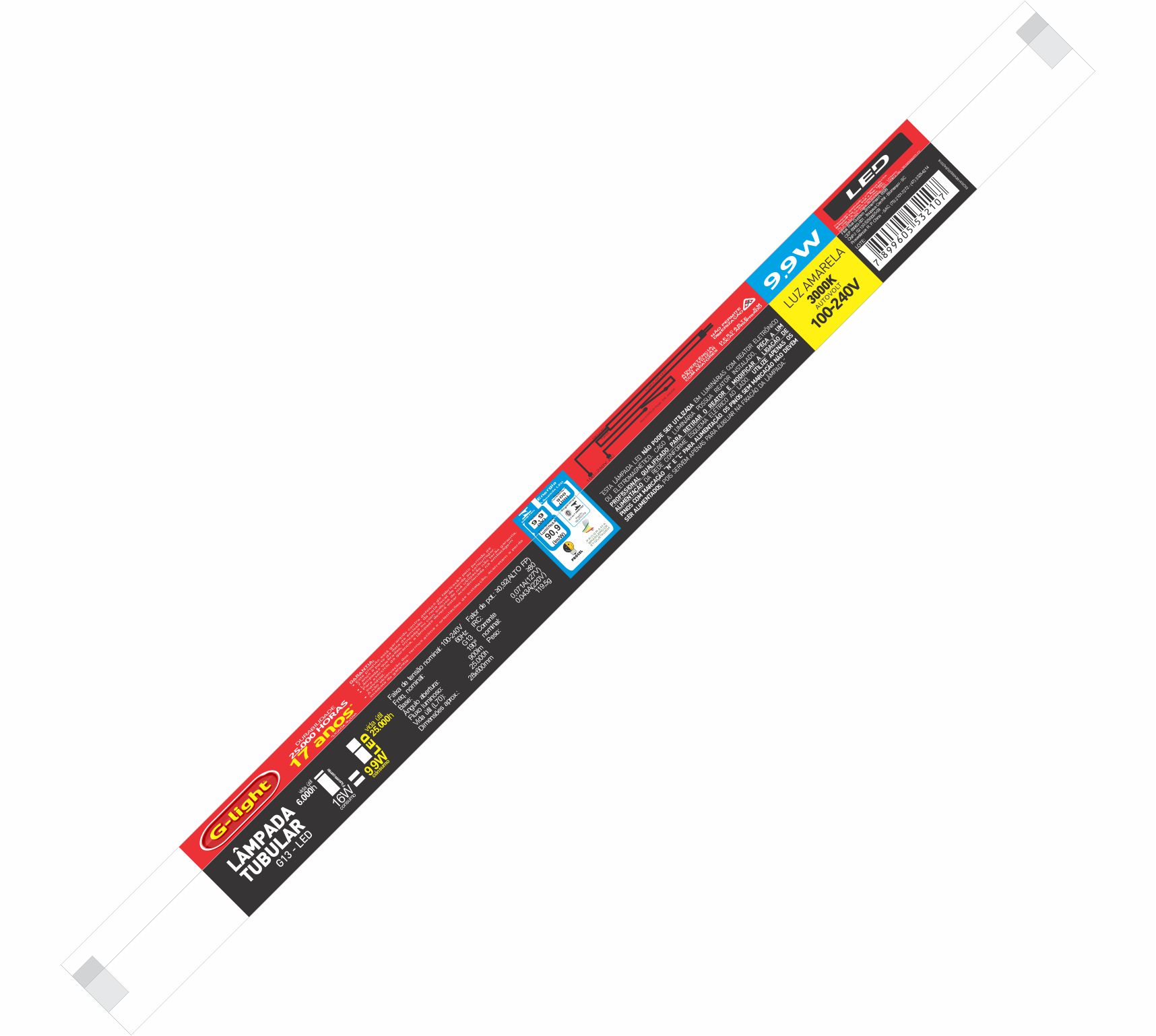  T8-LED-G13-9,9-190-30-3C